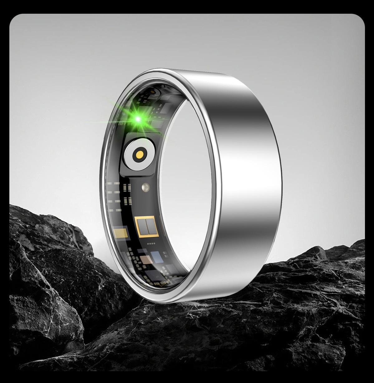 Wearable Smart Ring Tracker, Rechargeable & Long Battery Life Fitness & Activity Tracker with 24H Heart Rate Tracking, HRV, Blood Oxygen, Sleep Monitoring, Real-Time Data Sync to Phone, Gesture Control, Waterproof for Sports Wellness, Unisex Adults, Pedom