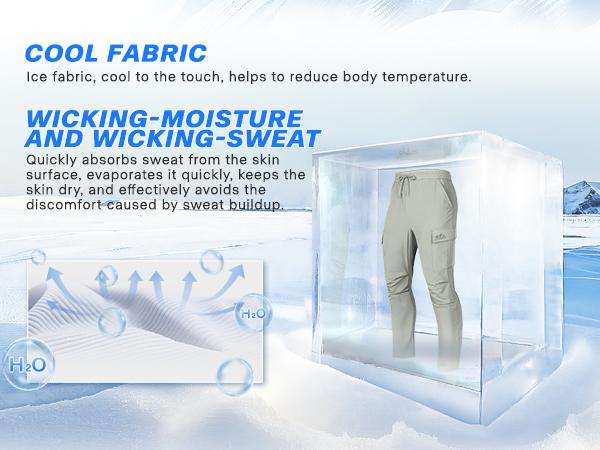 GEMYSE Men's Cargo Pants Joggers Hiking Stretch Sweatpants Outdoor Quick-Dry Lightweight Breathable pant with Multi Pockets Durability