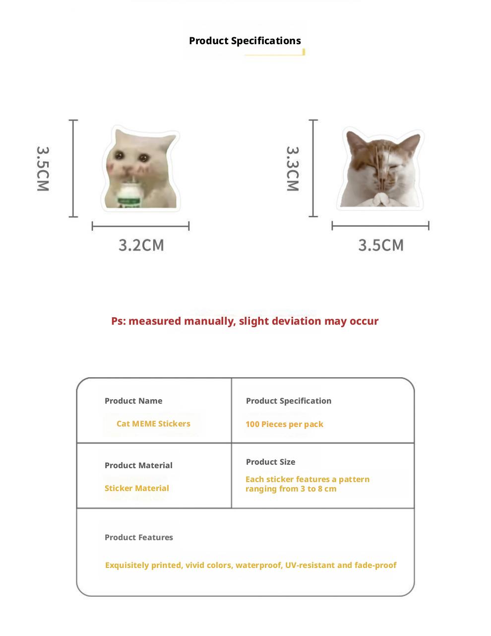 300 cat meme stickers, cute and funny quirky cat Instagram-style emoji and meme images