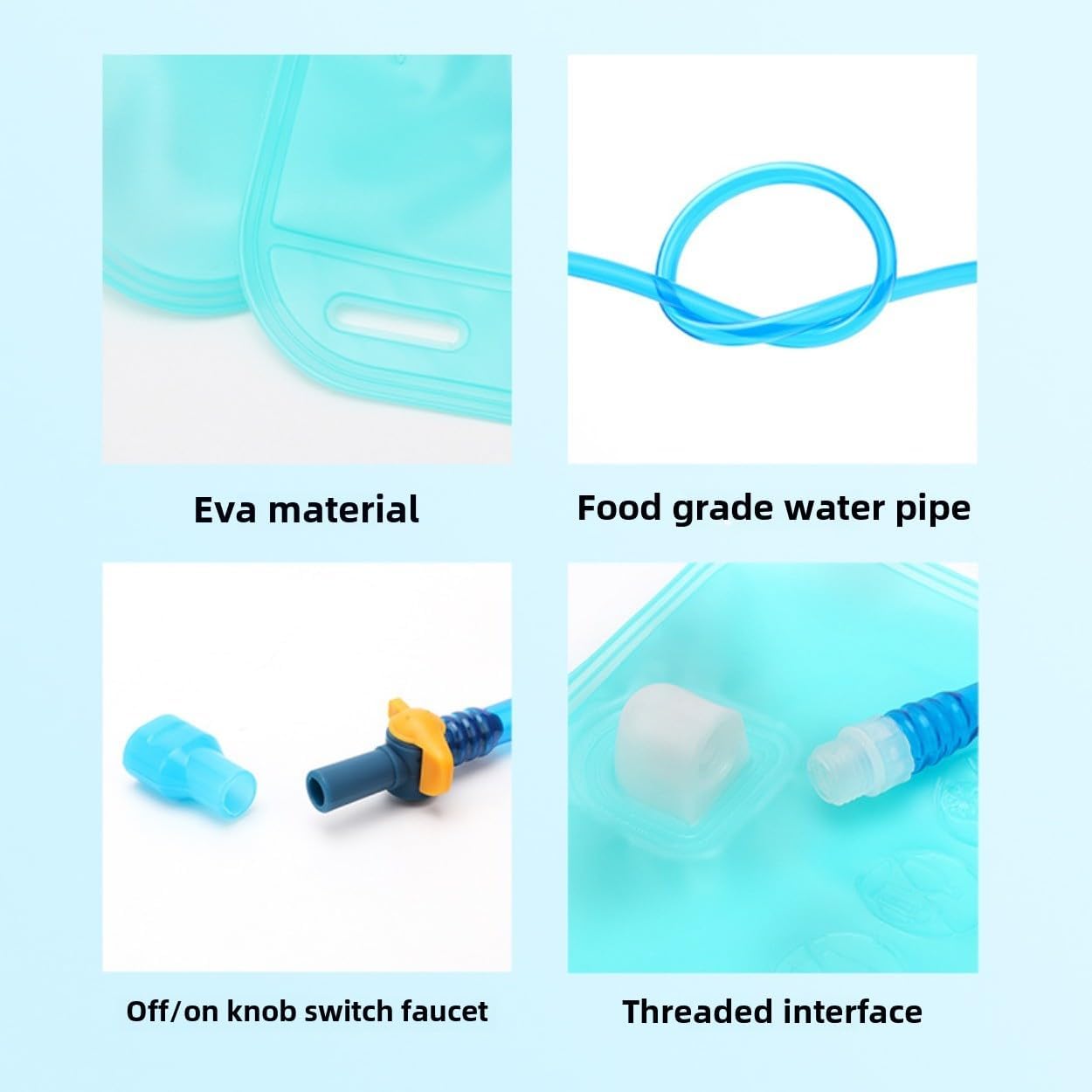 Hydration Bladder,Water Bladder Hydration Reservoir Leakproof Durable Waterproof Water Storage Bladder Bag, Bladder Replacement for Backpacks for Hiking Camping Running Cycling, Outdoor Activities