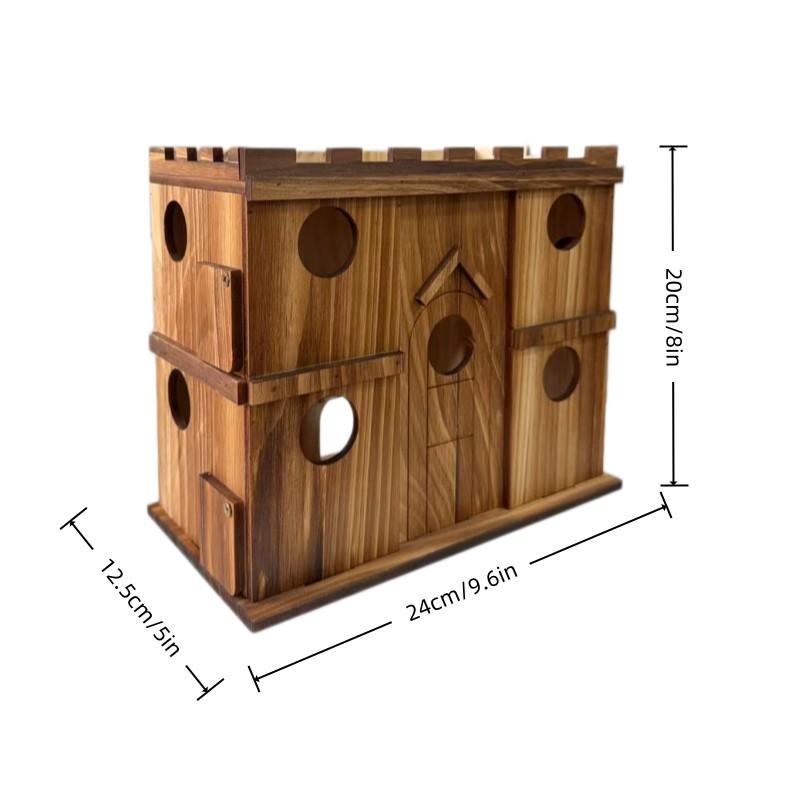 Garden Birdhouse Villa, Cozy Home for Birds, Sparrow, Finch, Parrot Wood Outdoor Nesting Shelter, Elegant Garden Decoration, Wooden Bird Houses