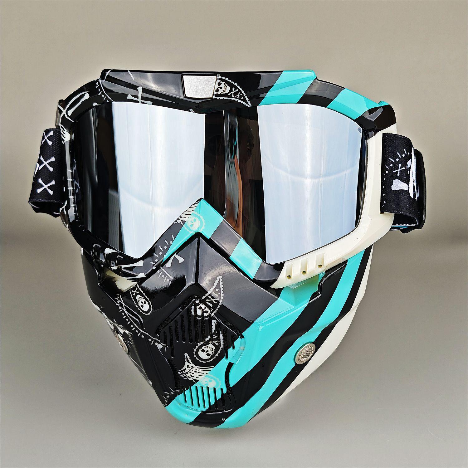 1pc Nafeib Ski Goggles, Outdoor Cycling Mask, Tpu Sports Motorcycle Windproof Protective Eyewear, Adjustable Nose Pad, Headband Included