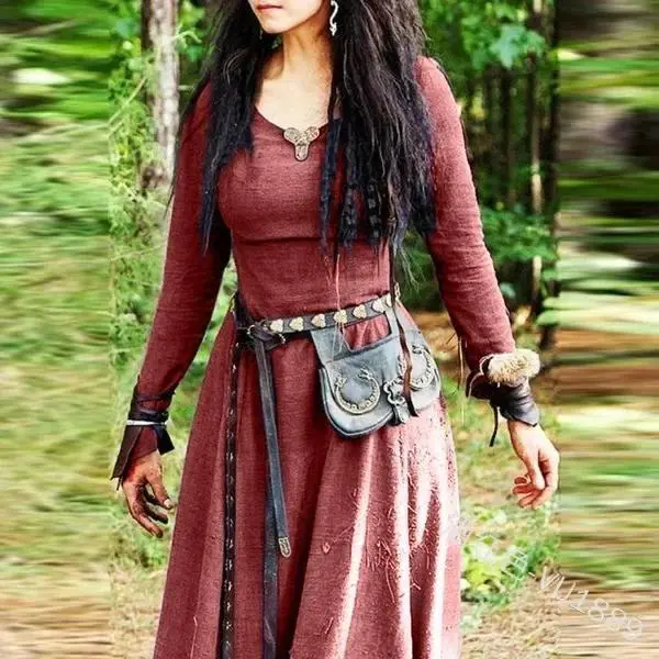 Viking Ranger Elven Women's Celtic Viking Halloween Carnival Masquerade Performance Halloween LARP Adults' Dress All Seasons