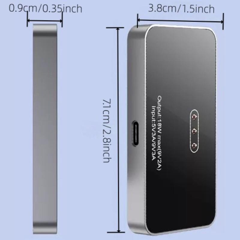 Magnetic Wireless Charger for iPad Pro (1/2/3/4/th)&ipad Air 10.9inch (4/5th ) &ipad Air 11inch (M2/M3) ONLY, Portable Fast Charger, 18W Fast Charging Smart Connector Charger, Aluminum Alloy Wireless Charging Pad with USB-C Cord Cable