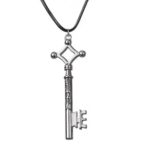 Hot Sale Attack On Titan Necklace Eren Key Shingeki No Kyojin Pendant Fashion Vintage Retro Anime Jewelry For Men Cosplay