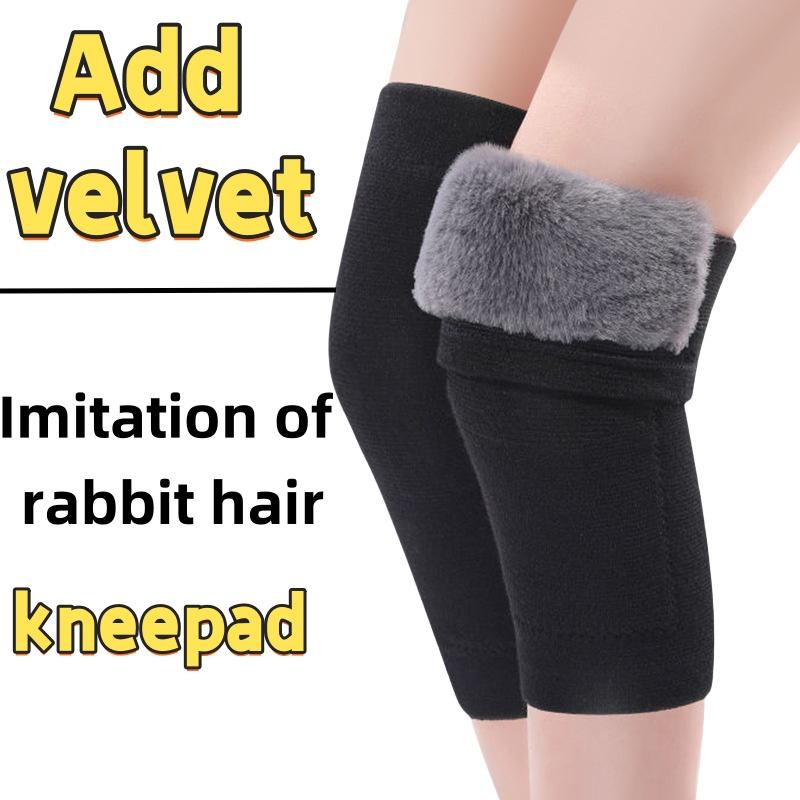 Ollas Winter Knee Warmers Knee Brace Sleeve Leg Warmer Wool Cashmere Thicken Knee Supports Knee Pads Legging Stocking Warm Thermal Ski Cycling Women Men  Knee Brace Sleeve for Joint Pain Arthritis 1 Pair