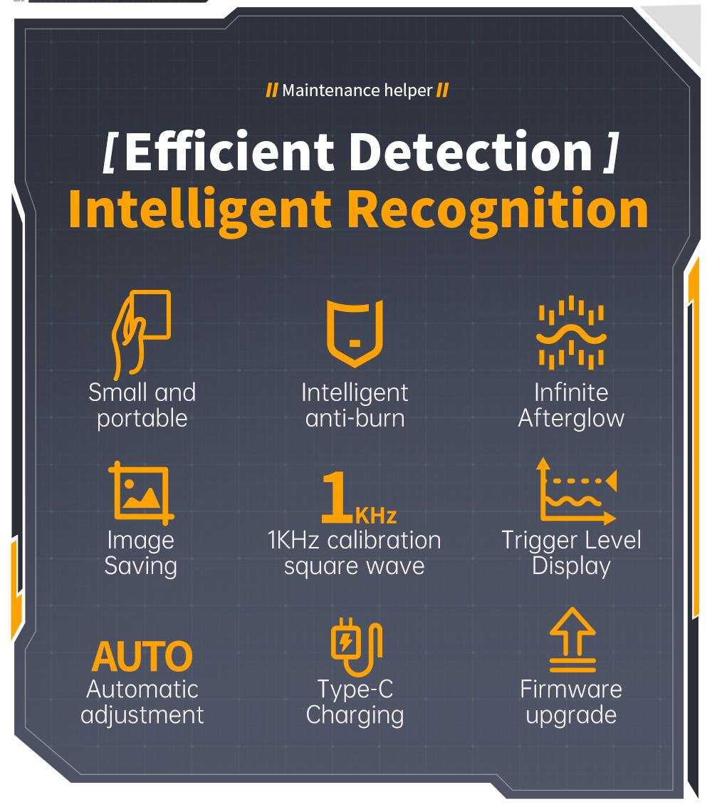 FNIRSI DSO-510 Handheld Oscilloscope/DDS Signal Generator 2 in 1  Digital Portable Automotive Oscilloscope 2.8 inch TFT  10MHz Bandwidth  48MS/s Sampling Rate  Trigger Function Auto/Nomal/Single