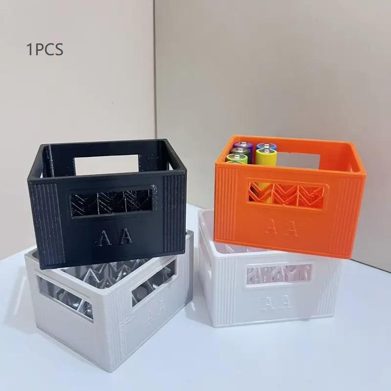 Stackable Battery Storage Box for Aa and Aaa Batteries, Efficient Organizer for Size D and C Batteries, Space-Saving Solution