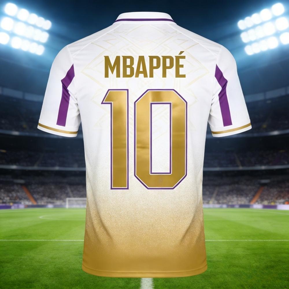 2026 Hot Sale Mbappé #10 Purple-White Striped Jersey Stadium Crowd Vibe Premium Stylish Apparel for Fans of The Star Forward