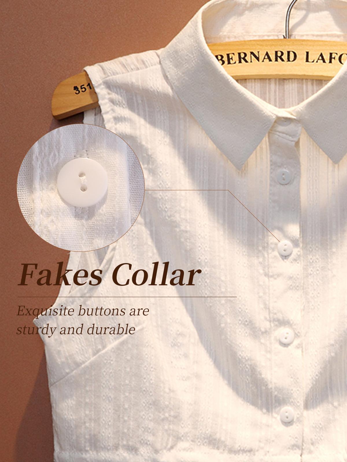 Ladies' decorative fakes collar, a pure cotton white collar, is available in multiple size specifications, including M, L, XL and 2XL. It can be matched with various coats and is suitable for wearing on all kinds of occasions.