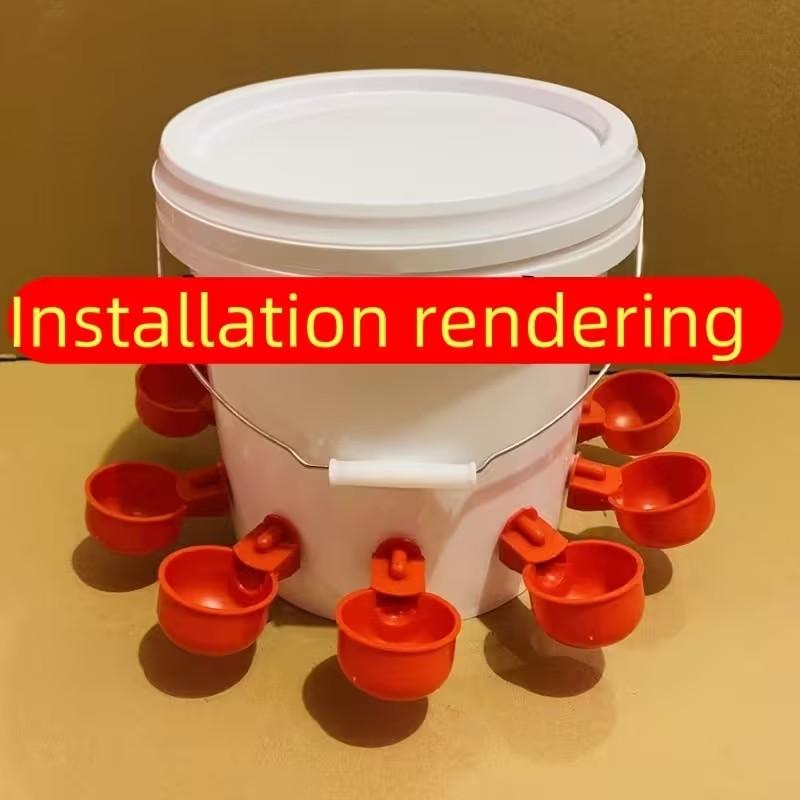 Automatic Chicken Water Cups Set, 12/24/36 Pieces, Poultry Feeder and Drinking Machine, Suitable for Chickens Ducks Quails