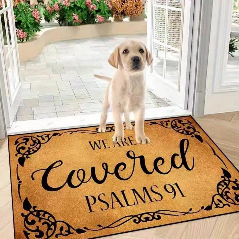 Letter Pattern Door Mat, Boho Style Non-slip Floor Mat, Rectangle Decorative Carpet for Home Living Room Bedroom Kitchen, Home Decor, Household Decorative Rug