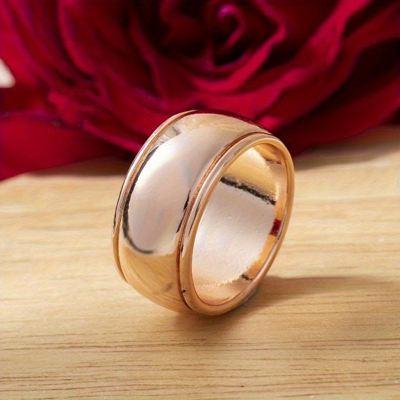 Retro geometric minimalist silver metal ring, wide design, suitable for holiday wear and daily use