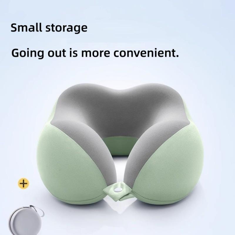Portable cervical pillow, suitable for travel and home | Ergonomic design, compact and easy to store, comfortable sleep, suitable for desk, car and long-distance flights, slow rebound, machine washable pillowcase