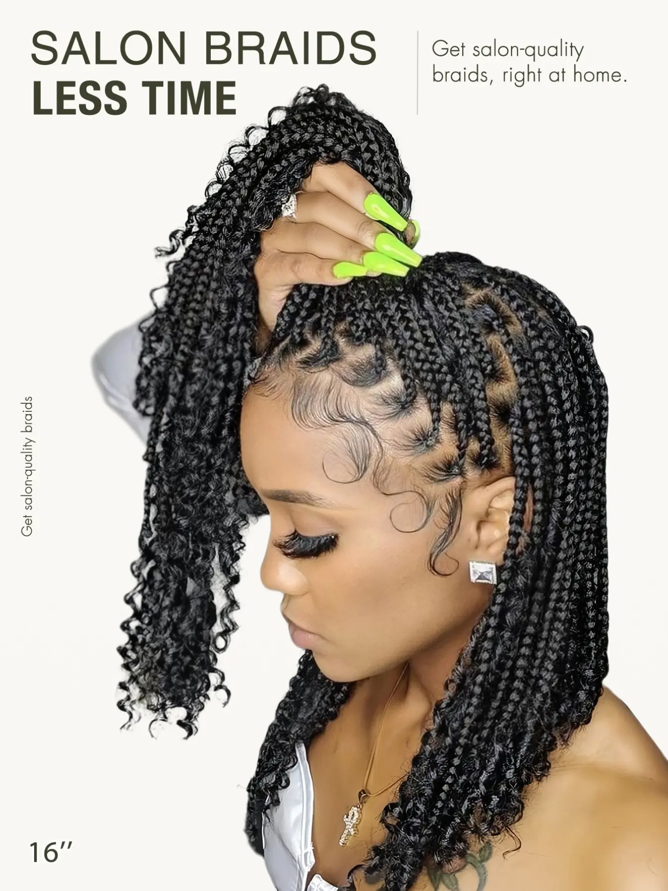 Full Lace Braided Wigs, Bohemian Handmade Braids, Wave Style, 200% Density, Daily Wear, Perfect for Everyday Use, Stylish and Comfortable