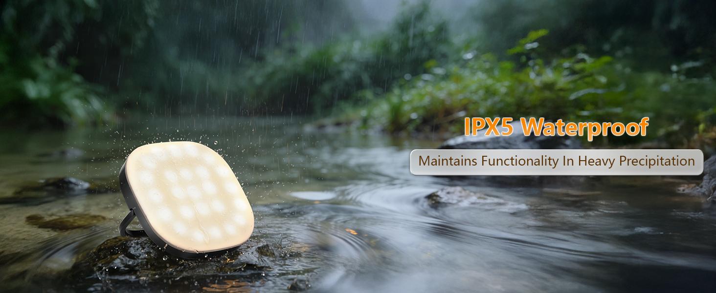 5000mAh Solar Camping Lantern - USB/Solar Rechargeable, IP65 Waterproof with 5 Light Modes. Power Bank, Emergency Light for Hurricanes, Hiking, Home, or Blackouts