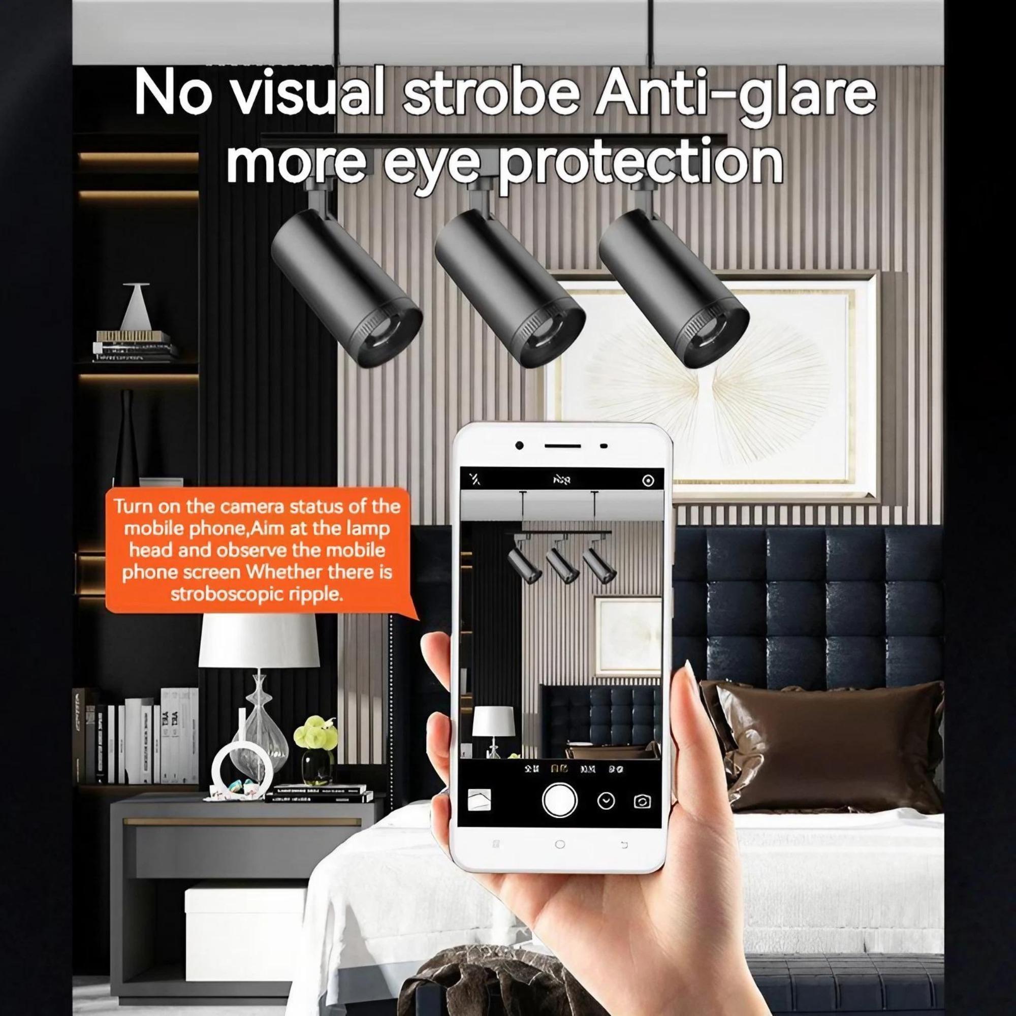 10W Multi-functional Adjustable Focus Track Light, with Adjustable Focus, 360° Rotation, and Adjustable Angle - A Perfect Lighting Solution for Indoor Spaces, Ideal for Home, Office, Commercial Areas, and More