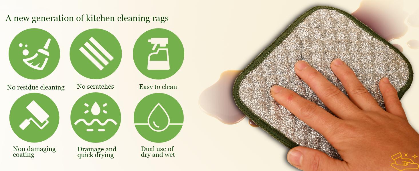 2026 New Double Side Non Scratch Wire Dishcloths,Multipurpose Wire Dishwashing Rags for Wet and Dry, Reusable Metal Dish Cloth,Wire Miracle Cleaning Cloths for Kitchen(Silver 6Pcs) 2026 New Double Side Non Scratch Wire Dishcloths,Multipurpose Wire Dishwashing Rags for Wet and Dry, Reusable Metal Dish Cloth,Wire Miracle Cleaning Cloths for Kitchen(Silver 6Pcs)