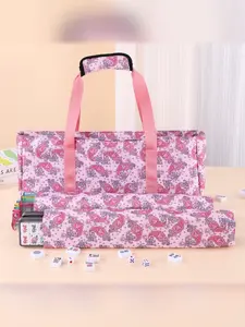 Portable Large Capacity Mahjong Storage Bag, Multi-Functional Thick Paisley Pattern, Essential for Party Table Games (does Not Include Mahjong)