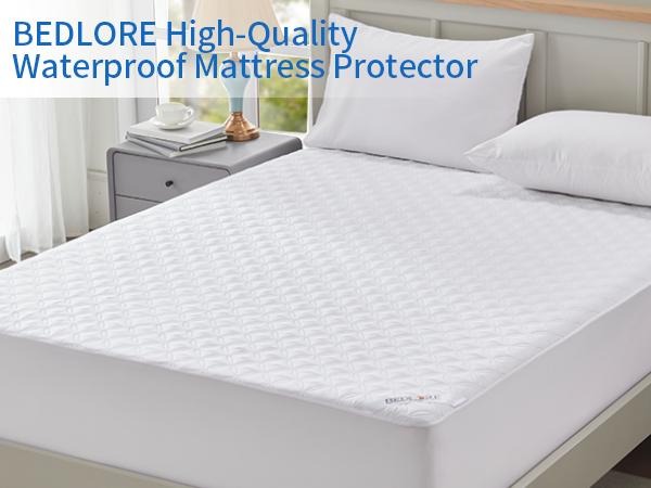 【BEDLORE】Summer Cooling Mattress Pad,6-18'' Deep Pocket Fit Sheet, Soft TPU Waterproof Breathable Mattress Protector Bedding Pad