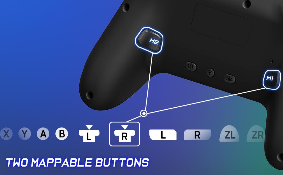 Switch Controller, Wireless Switch Controller Compatible with Switch 2 /switch 1/Switch Lite/OLED, Wireless Switch Controllers Work with iOS/Android/PC with RGB Light, Programmable, TURBO & Wakeup