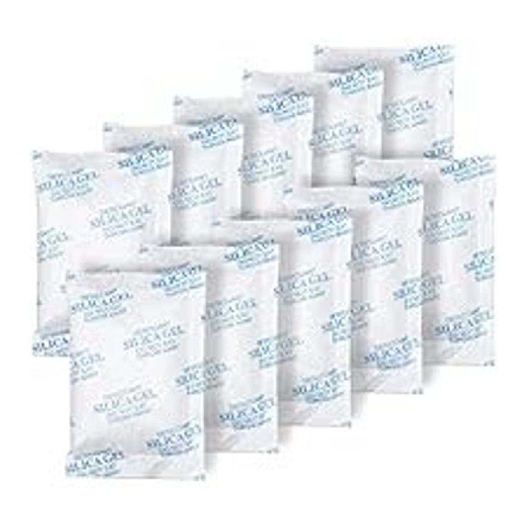Silica Gel Packets, 100 Gram (12 Packs) Food Safe Reusable Desiccant Moisture Absorbers for Storage, Foods, Storage Bins, 3D Filaments, Electronics, SafesGift