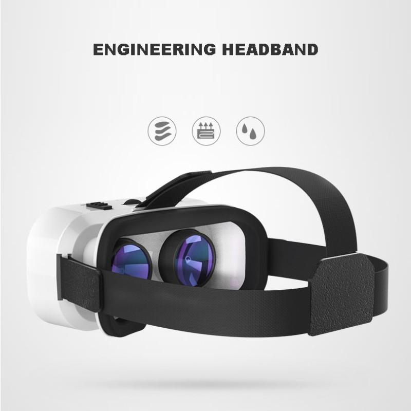 Shinecon Virtual Reality 3D VR Glasses Headset Device Helmet Goggles Lenses For Mobile Smartphone Smart Phone Cell Realidade Viar Game Controller movie film video show Viewer Eyewear Head-Mounted Compatible with 4.7-6.0 inch Phones