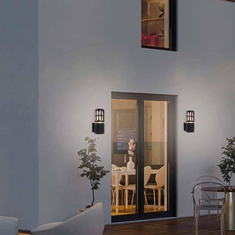 Simple Single/dual Head Rhombus Outdoor Wall Light E27 Socket, Suitable for Courtyard, Terrace, Balcony, Porch, Staircase Lighting