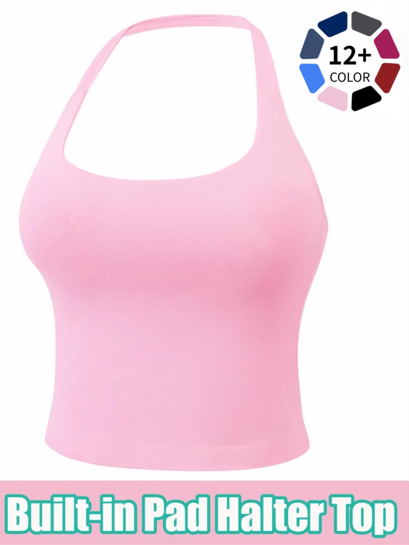 Women's Halter Neck Yoga Tank Top, Seamless Design for Gym, Yoga & Daily Wear, Comfortable Women's Activewear