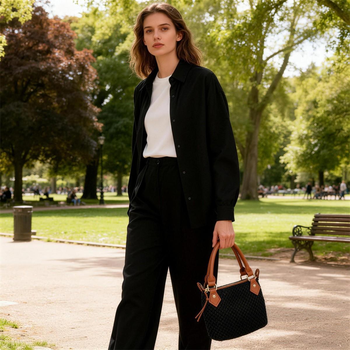 2pcs PU Leather Bag Handle Replacement Straps Suitable for Woven Tote Bags, Handbags, DIY Handmade Bag Accessories - PU Leather Shoulder Straps Compatible for Tote Bag Refurbishing, Easy Install for Handbag & Crafting, DIY Wallet Making