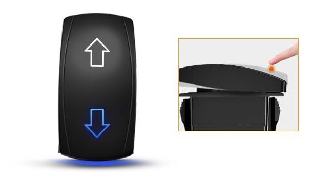 Nilight DPDT 7-Pin Momentary Rocker Switch - 20A 12V-24V (ON)Off(ON) Polarity Reverse Toggle for Linear Actuator, Car Accessories (Fits Car, Boat)