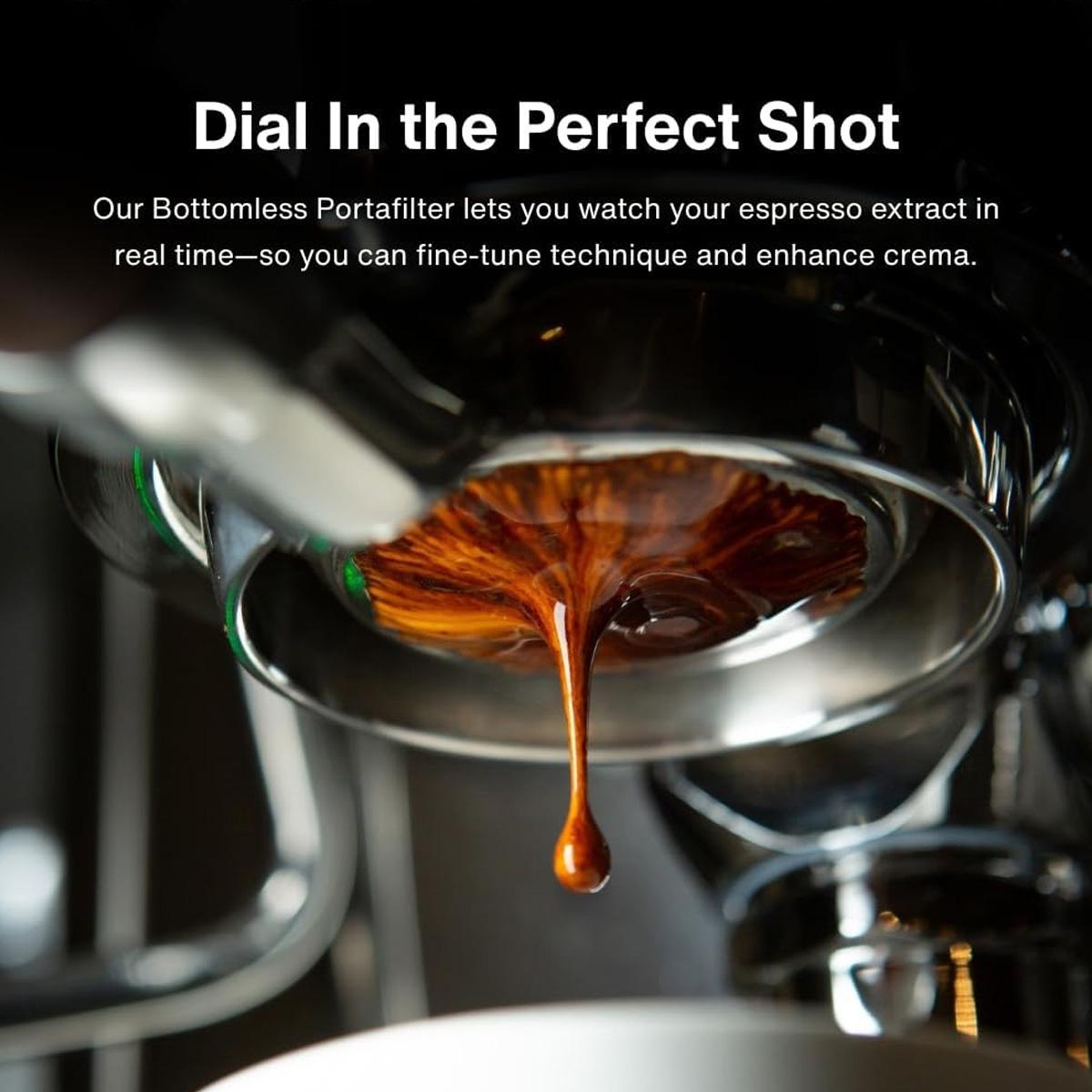 58mm Espresso Bottomless Portafilter, Solid Wood Handle, Stainless Steel, Compatible with Barsetto Bae01, Bae02, Calphalon Temp Iq