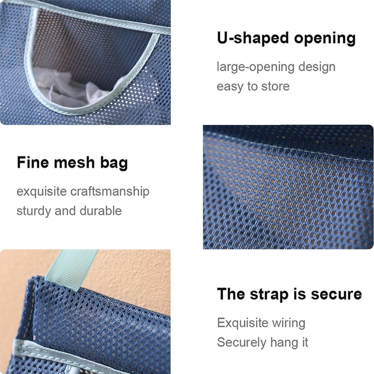 1pc Wall-mounted Trash Bag Storage Organizer Box, Washable Mesh Storage Bag, Plastic Bag Storage, Home, Kitchen Supplies/Storage Supplies/Kitchen Storage Equipment and Storage/Kitchen Storage Accessories/Trash Bag Storage