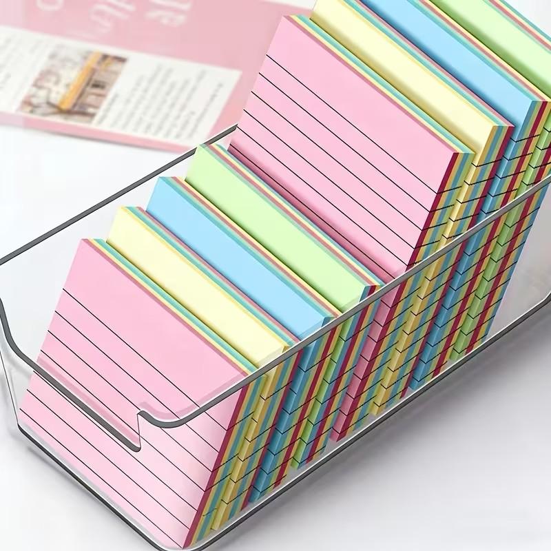 100pcs Colorful Thick Sticky Notes, Creative Memo Pad, Four Colors Available, Tear-Off Notepad, Office & Home Use, Space-Saving, Strong Adhesive