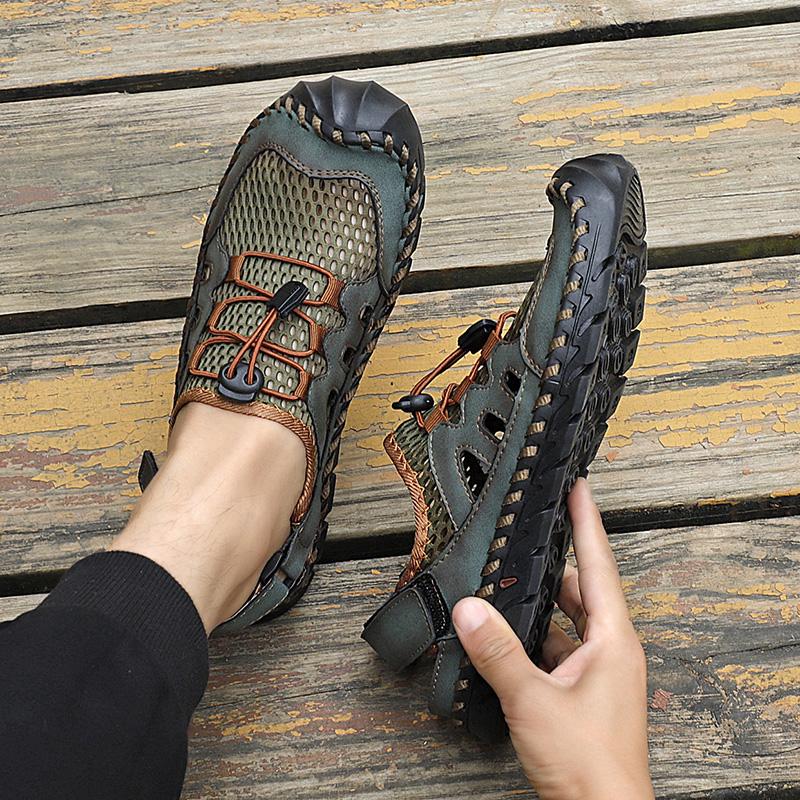 Handmade New Sandals, Durable Anti-Slip Comfortable, Versatile Closed-Toe Outdoor Casual Shoes, Perfect for Leisure Activities
