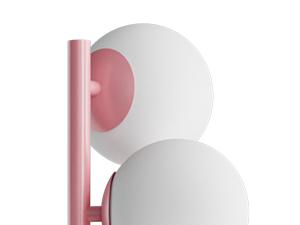 Lightdot Dimmable (Brightness Adjustable) Globe Floor Lamp, Pink Pole Standing Lamps with 3PCS 3000K G9 Bulbs, Mid Century Modern Floor Lamp for Living Room