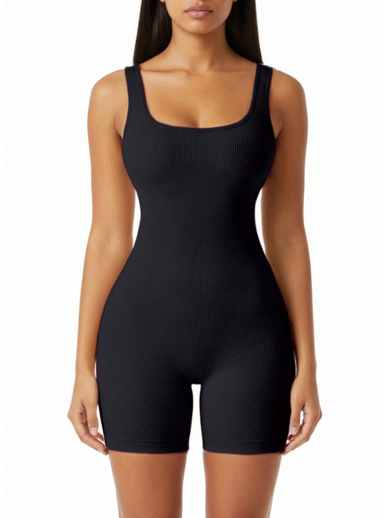 Women's High-End Body Shaping, Gym Yoga Pilates Shorts, Outdoor Running Tennis, All Seasons, Multiple Colors Available, Yoga Jumpsuits, Sporty Comfy Jumpsuit