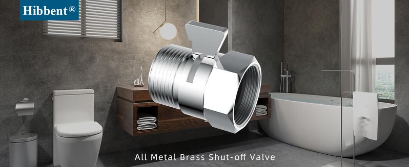 All Metal Shower Head Flow Control Valve G1/2 Brass Shut-off Valve with Handle Lever Shower Head Valve Water Flow Control Valve Regulator Shut OFF Valve for Hand Shower,Bidet Sprayer All Metal Shower Head Flow Control Valve G1/2 Brass Shut-off Valve with Handle Lever Shower Head Valve Water Flow Control Valve Regulator Shut OFF Valve for Hand Shower,Bidet Sprayer