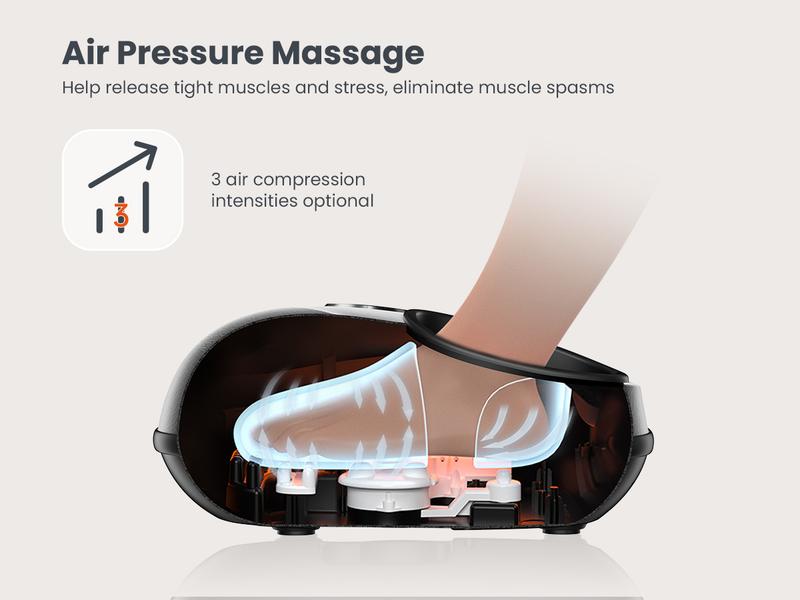 COMFIER 2025 Upgraded Shiatsu Foot Massager Machine with Remote, Deep Kneading Feet Massager with Heat, Relax for Home Office Handy Relaxing Gift
