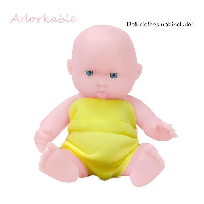 5-Inch PVC Plush Doll, Early Education Toy for Kids, Soft Rubber Doll, Birthday and New Year Gift for Little Girls