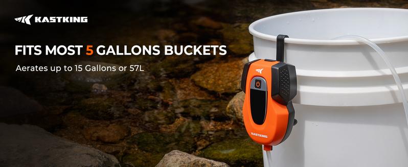 KastKing Li3 Aerator Pump - Rechargeable Battery, Real-Time Display, Multiple Airflow Settings, Aerator for Fish and Bait Buckets, Live Bait Aerator and More KastKing Li3 Aerator Pump - Rechargeable Battery, Real-Time Display, Multiple Airflow Settings, Aerator for Fish and Bait Buckets, Live Bait Aerator and More
