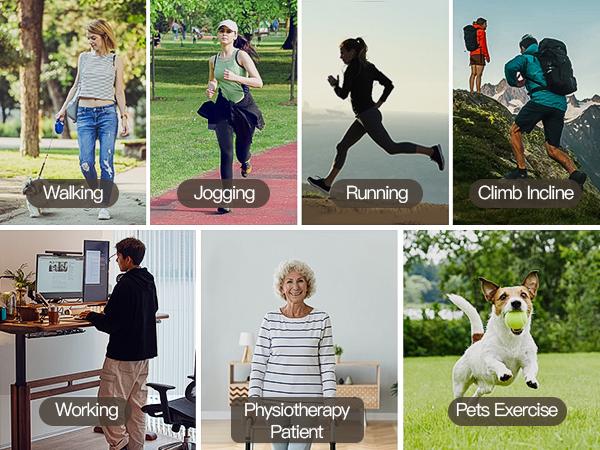 【With adjustable Incline】 Under Desk Treadmill with 5% Incline Walking Jogging Machine for Home and Office, 2 in 1 Desk Walking Treadmill with Incline