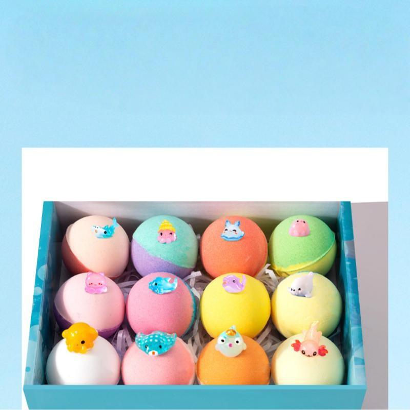 Bath Bombs for Kids with Surprisespringinside, 12 Pack Kid Bath Bombs Gift Set, Easter Basket Stuffers for Boys Girls, Bubblebath with Toys Inside