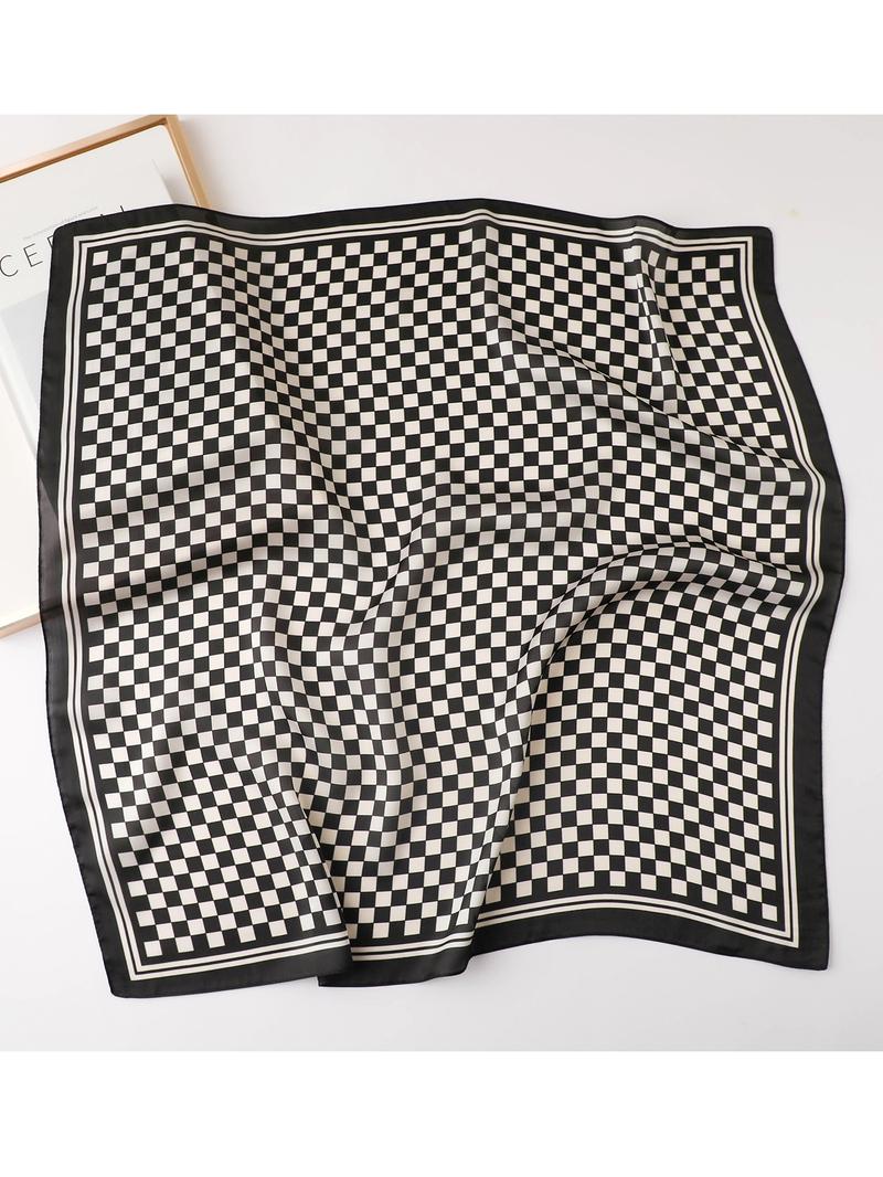 Women's Fashionable Plaid Pattern Scarf, Checkered Scarf, Casual Soft Comfortable Shawl for Daily Wear, Fashion Accessories for Women & Girls