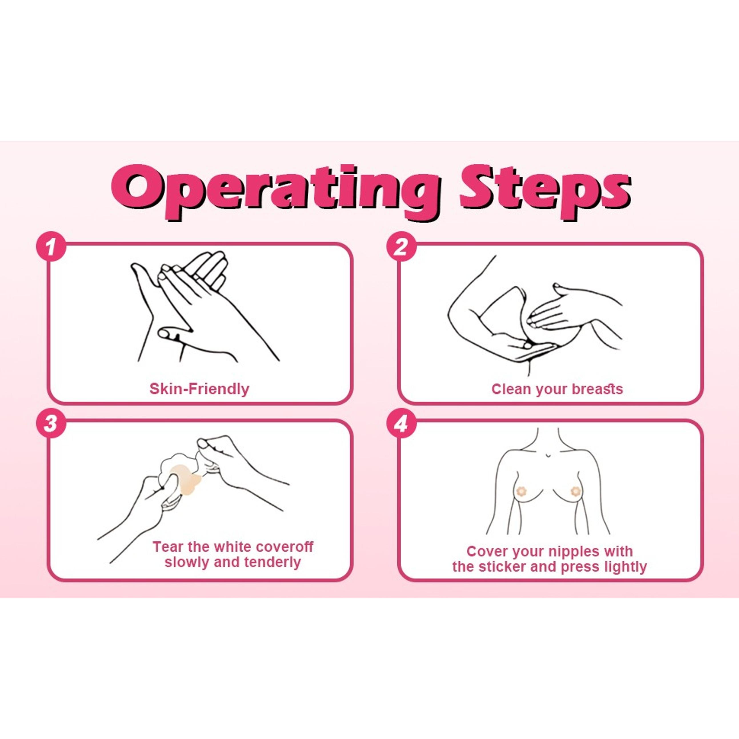 Breathable No-Show Disposable Nipple Covers for Women - Nipple Pasties Stickers Tape