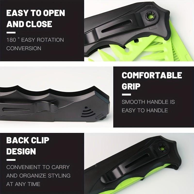 Men's Designer Folding Comb, Oil-Resistant Dual-Head Travel Pocket Brush, Ergonomic Handle, Daily Styling, Christmas & Halloween Gift