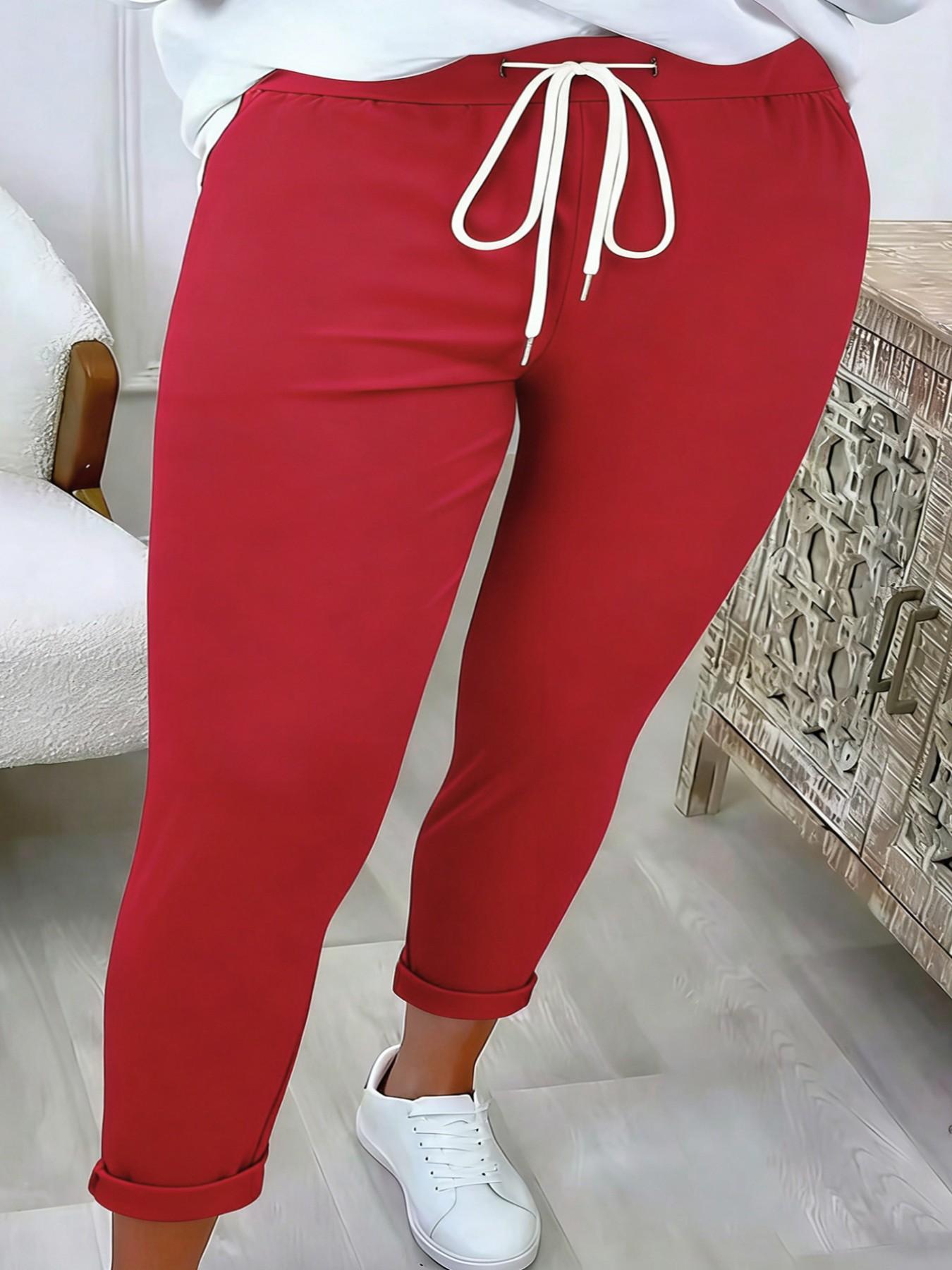 Fashion plus-size women's versatile daily commuting casual pants