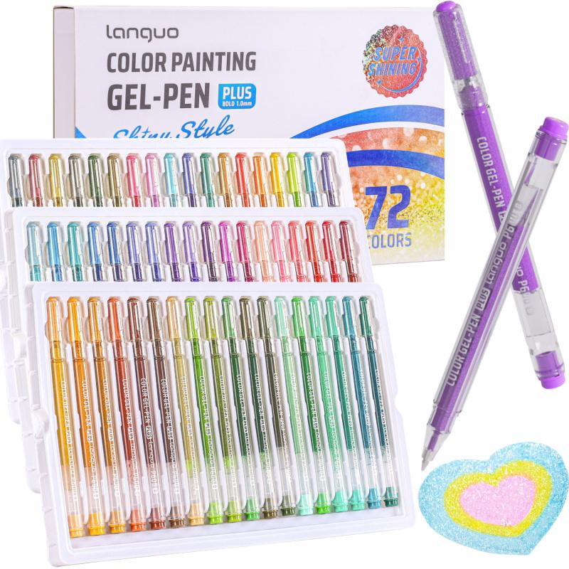 Super Flash effec Gel Pen, upgrade Glitter Gel Pens for Adult Coloring,1.0mm Vivid Color Variety Sparkle Glitter Gel Pen, Drawing, DIY Projects, Crafts Art Supplie, Glitter Markers