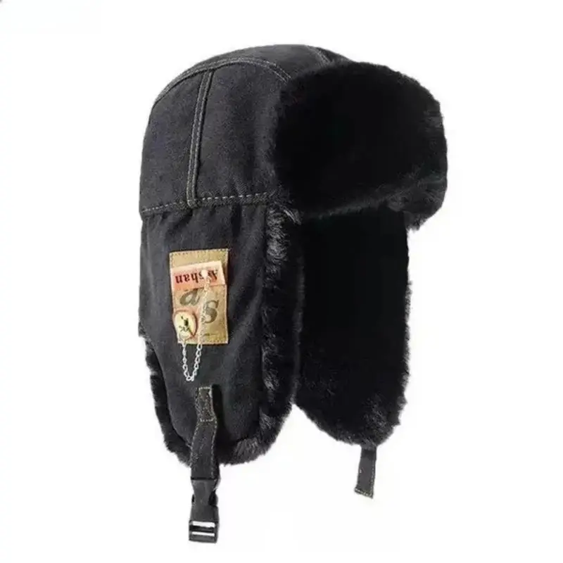 Unisex Trapper Winter Pilot Hat with Insulated Ear Flaps, Reflective Detail, Cozy Faux Fur, Windproof Outdoor Headwear, Snow-Season Accessory, Practical Gift for Cold Climate Enthusiasts