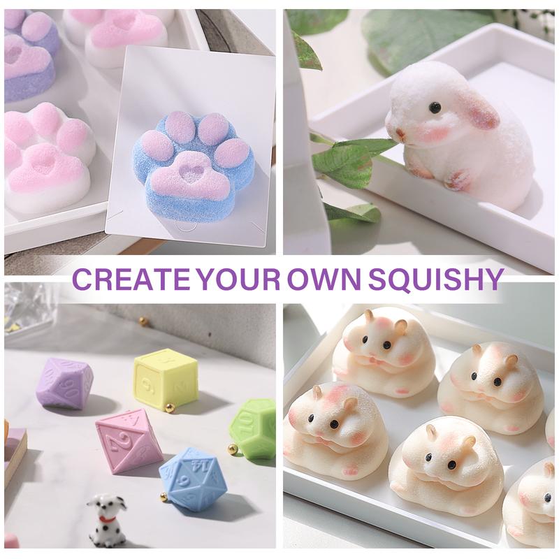 Flex Rubber for Making Taba Squishy-Super Soft 60oz Silicon Mix for Squishy Maker, DIY, Custom Cat Paws & Stress Relief Gifts- LET'S RESIN